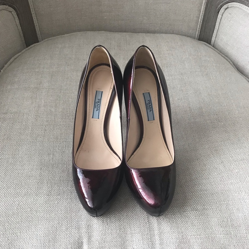 Prada heels - burgundy